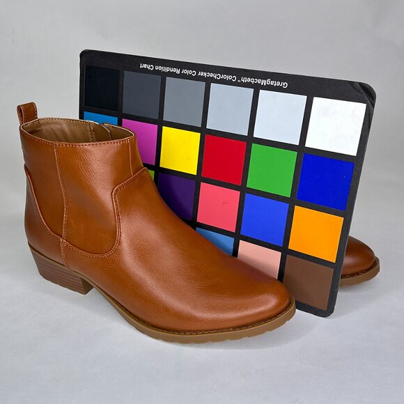 Style & Co Faux Leather Side Zip Ankle Booties Round Toe Block Heel Size 8M - Picture 14 of 14